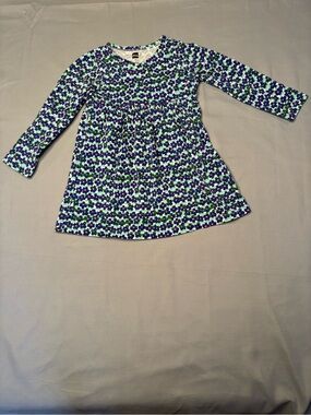 Tea Collection White Purple Blue Green Pink Floral Long Sleeve Dress Size 2